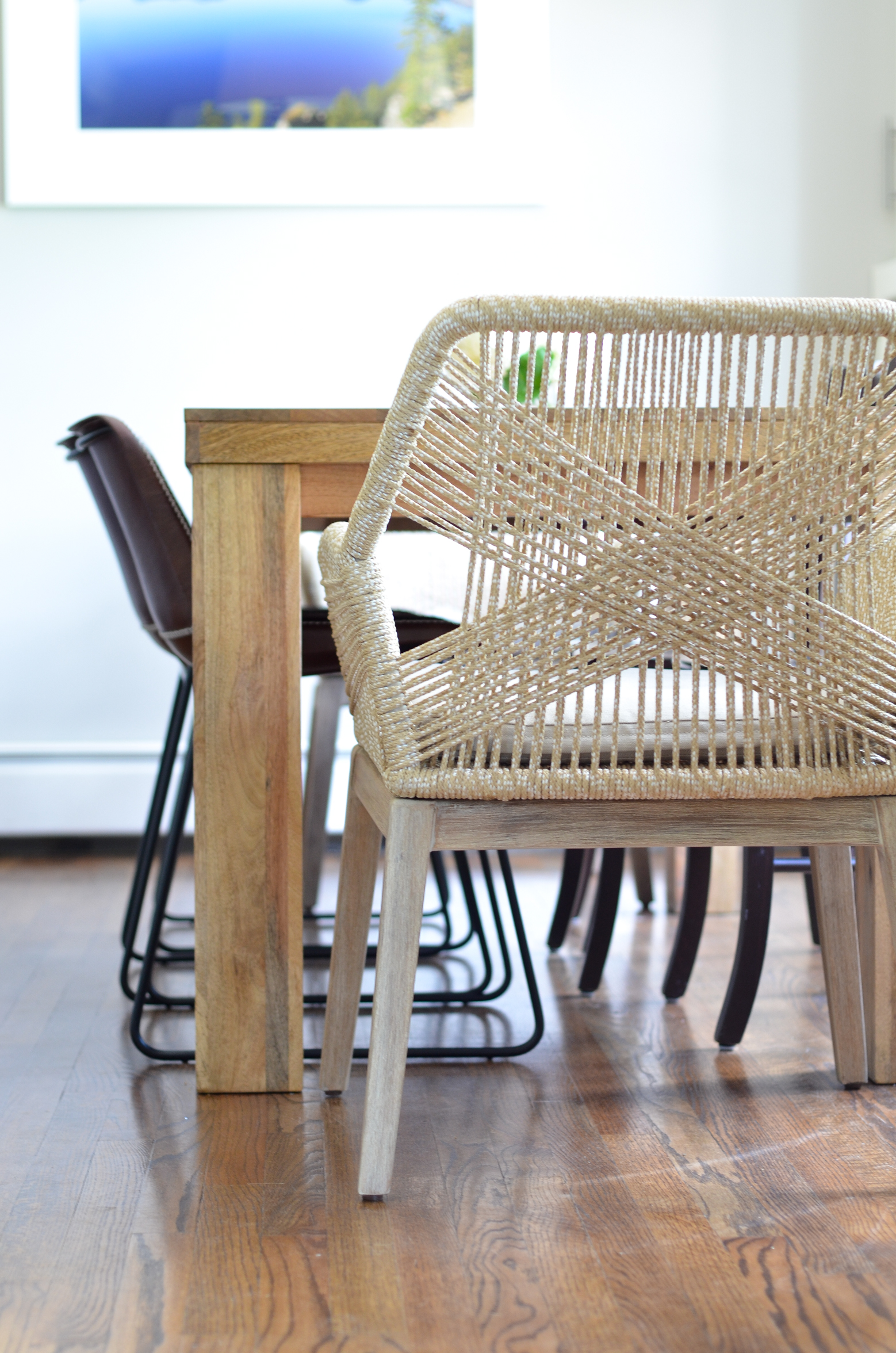 Beige Rope Chairs - Breakfast Nook Project - The Chronicles of Home