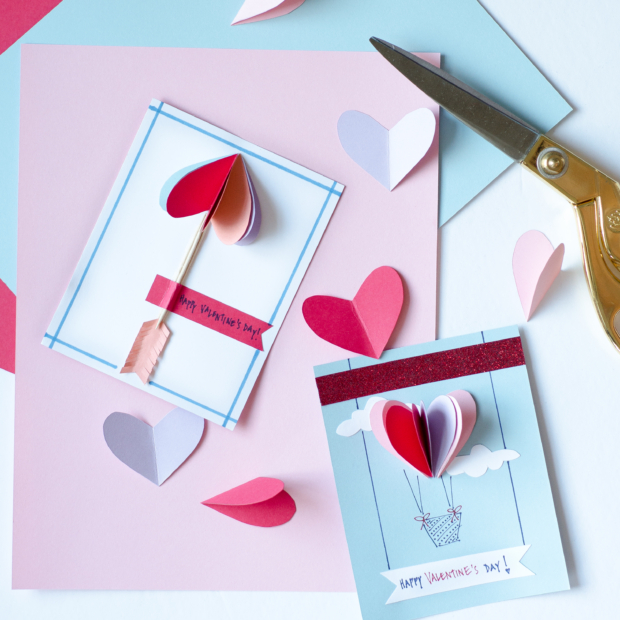 Easy DIY Valentines Cards Using Simple Folded Paper Hearts